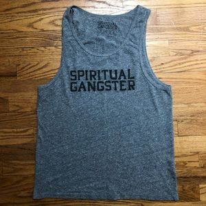 Spiritual Gangster Men’s Medium Gray Tank Top